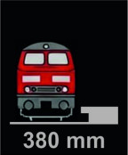 Bahnsteigkanten 380 mm über SO