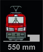 Bahnsteigkanten 550 mm über SO