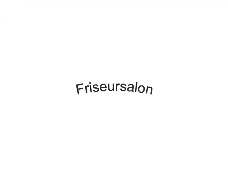 Schriftzug schwarz, Friseursalon